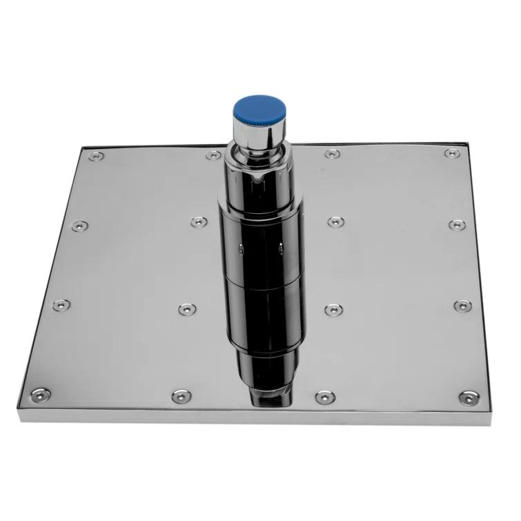 Alfi Brand Rain Fixed Shower Head 1.8 GPM GPM with Temperature-based LED LED8S-BN