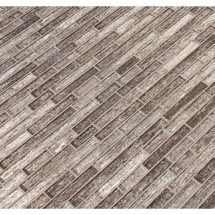 Luxe Interlocking Random Sized Glass Mosaic Tile