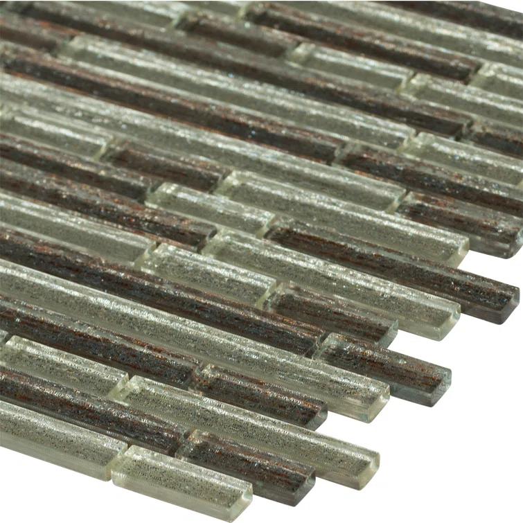 Luxe Interlocking Random Sized Glass Mosaic Tile