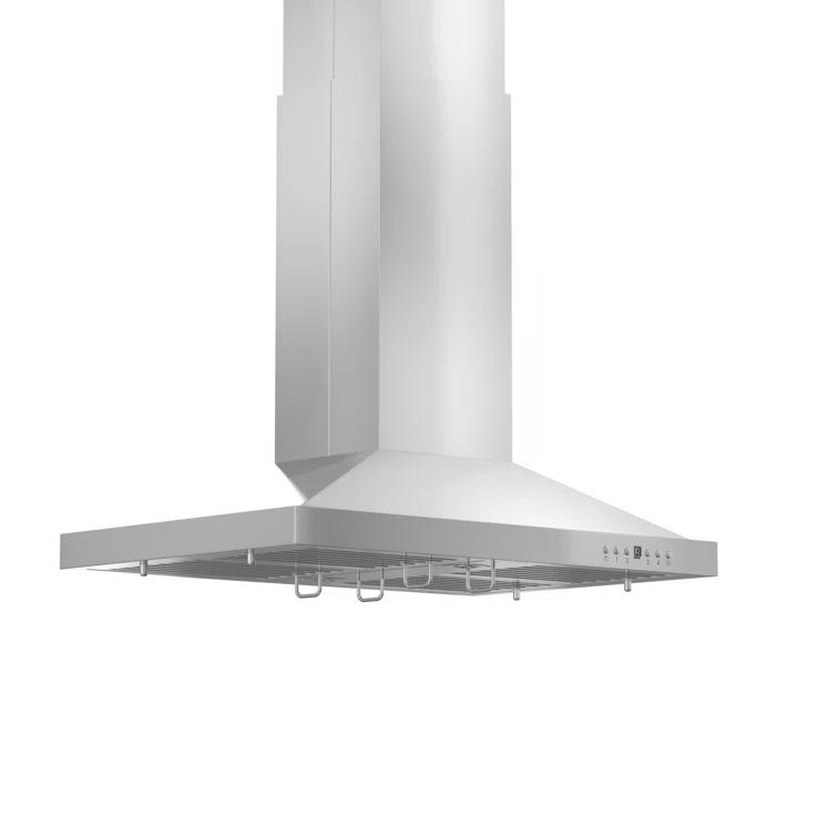 36 in. Convertible Vent Isl& Mount Range Hood in Stainless Steel (GL2i-36)