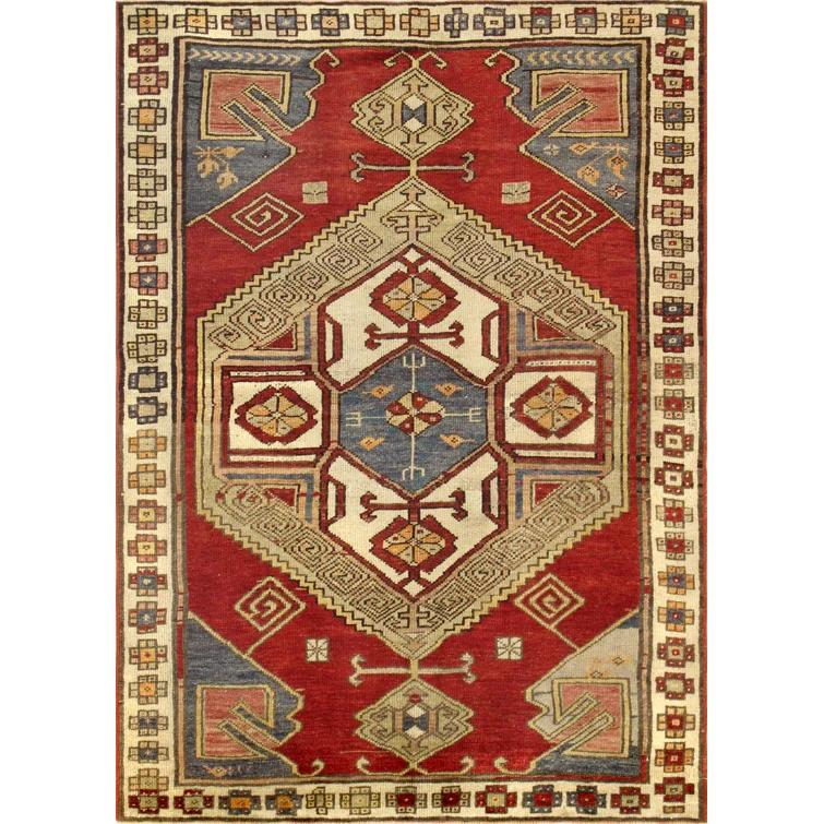 Pasargad One-of-a-Kind 4'1" X 5'9" 1940s Wool Area Rug in