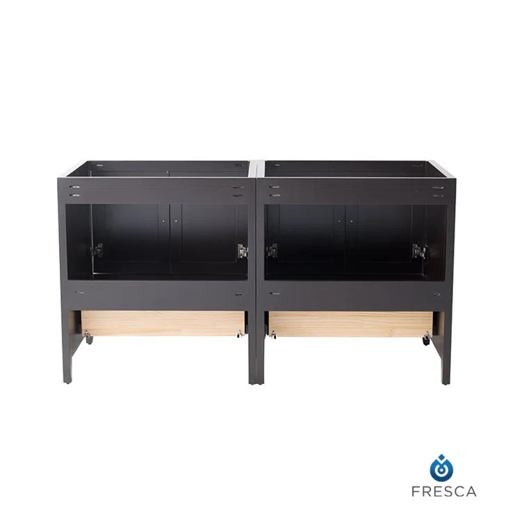 Fresca Oxford 59" Free-Standing Double Sink Bathroom Vanity Base Only