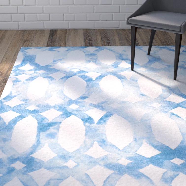 Amekia Hand Tufted 80% Wool, 20% Cotton Geometric Rug