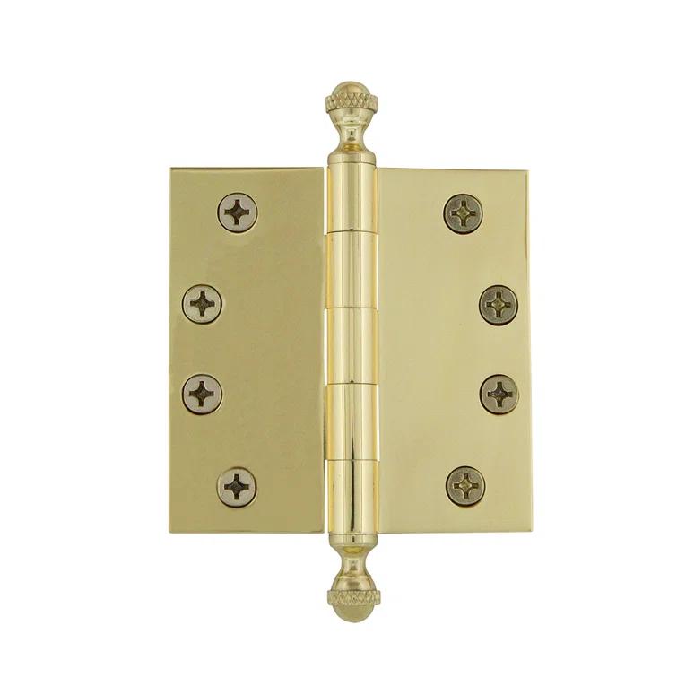 4" Acorn Tip Heavy Duty Hinge with Square Corners