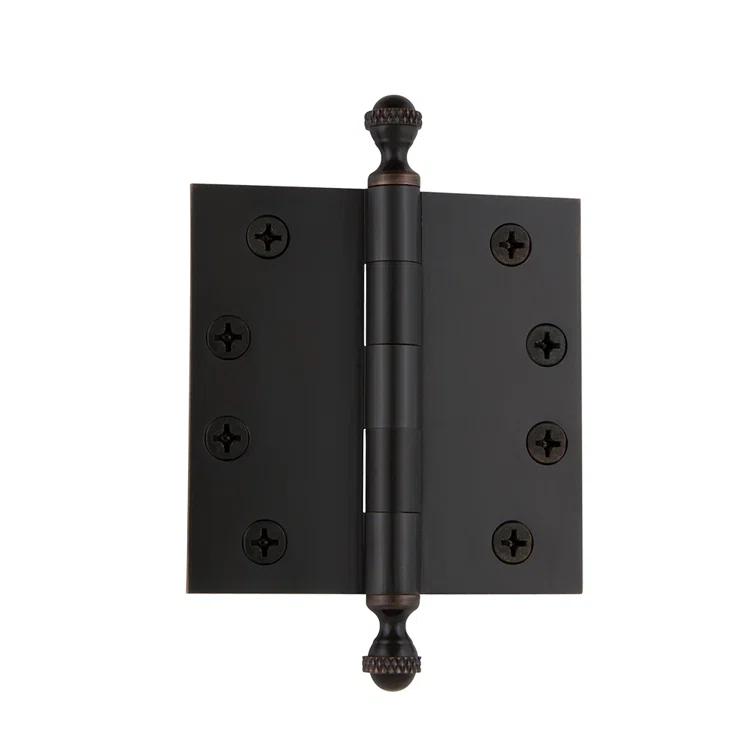 4" Acorn Tip Heavy Duty Hinge with Square Corners