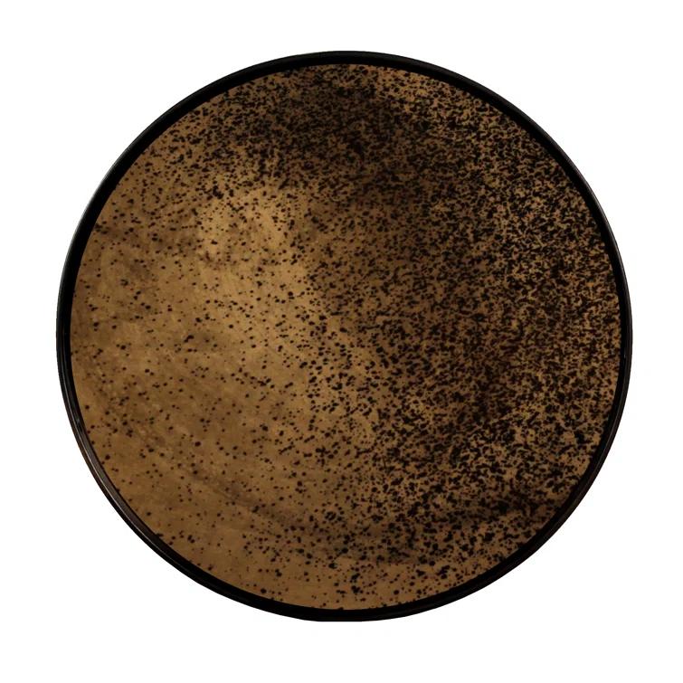 Small Bronze Mirror Round Decorative Tray