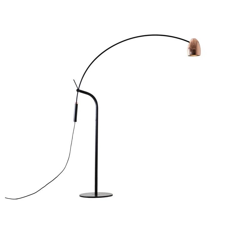Hercules 84.2'' Matt Black Arched Floor Lamp