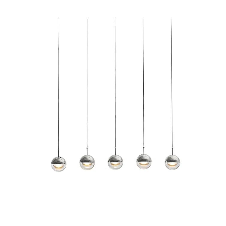 Dora Chrome LED Pendant Light with Adjustable Cluster Design