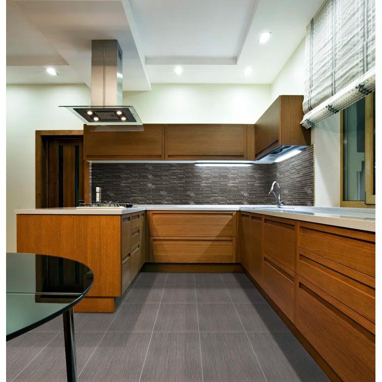 Ackland Metro Gris Blend Interlocking Random Sized Mixed Material Glass Mosaic Tile