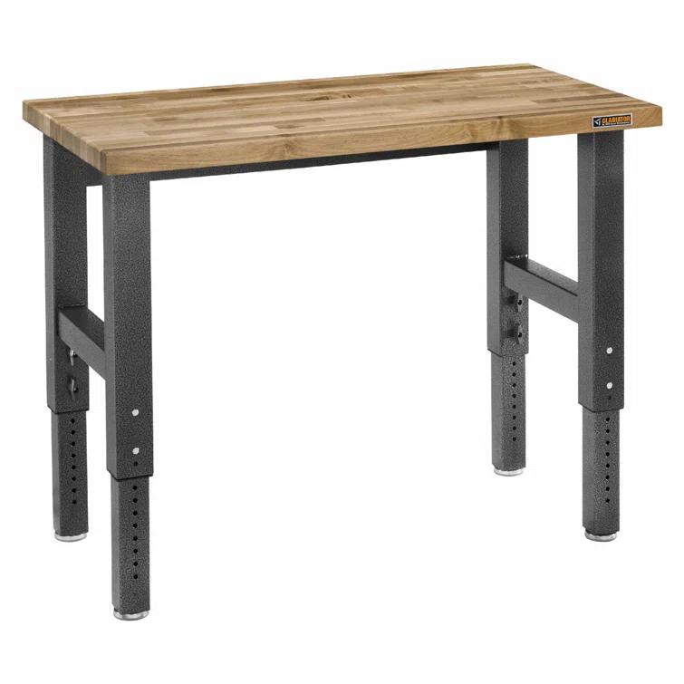 Adjustable Height Hardwood Workbench