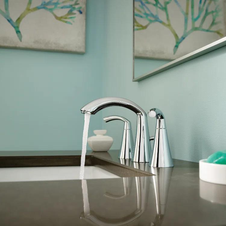 Glyde Widespread Bathroom Faucet with Drain Assembly