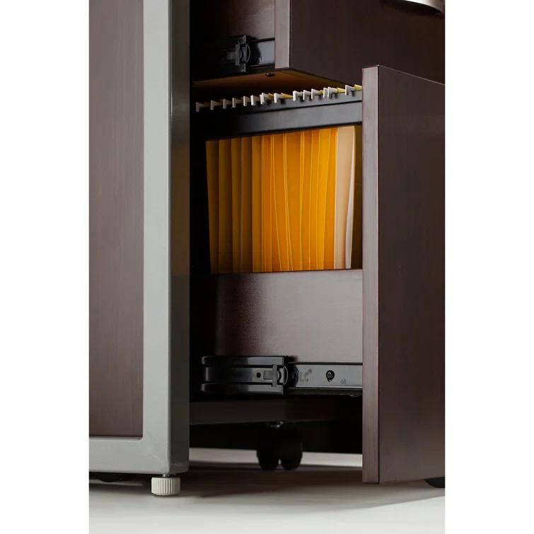 Bush Business Furniture Easy Office L-Shaped 2 Person Benching Workstation with Cable Management