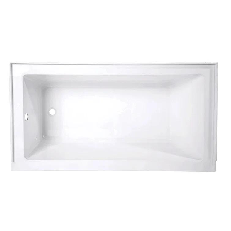 Kingston Brass Aqua Eden 60-Inch Acrylic Rectangular Drop-In Tub