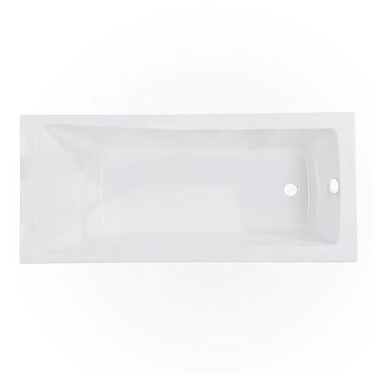 Kingston Brass XVTPN593017 Kingston Brass Aqua Eden 59-Inch Acrylic Rectangular Drop-In Tub with Drain