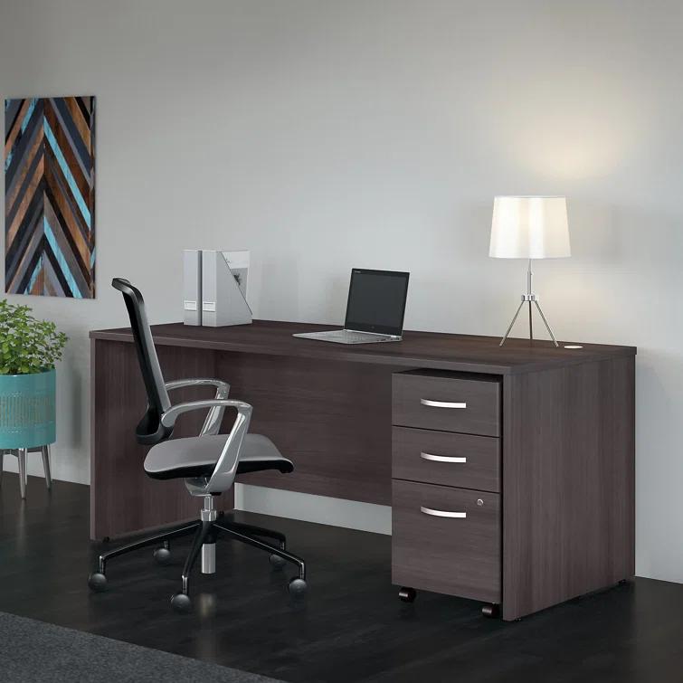 Studio C Executive Office Desk with Mobile File Cabinet