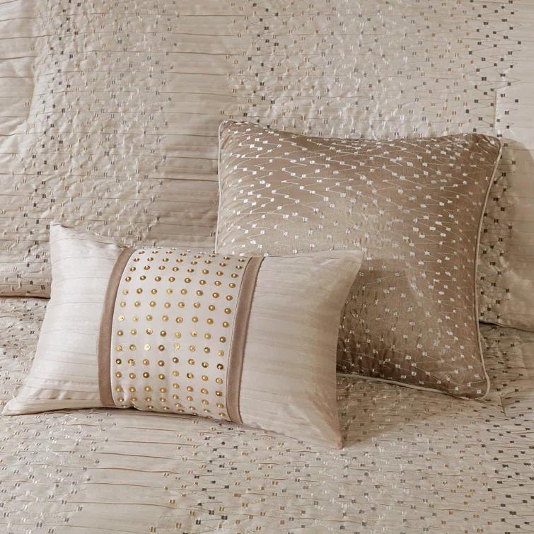 Madison Park Camelia 8 Piece Embroidered Comforter Set