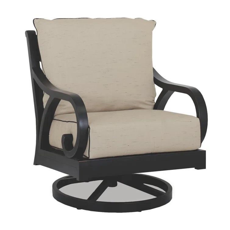 Monterey Swivel Patio Lounge Chair with Sunbrella Cushions
