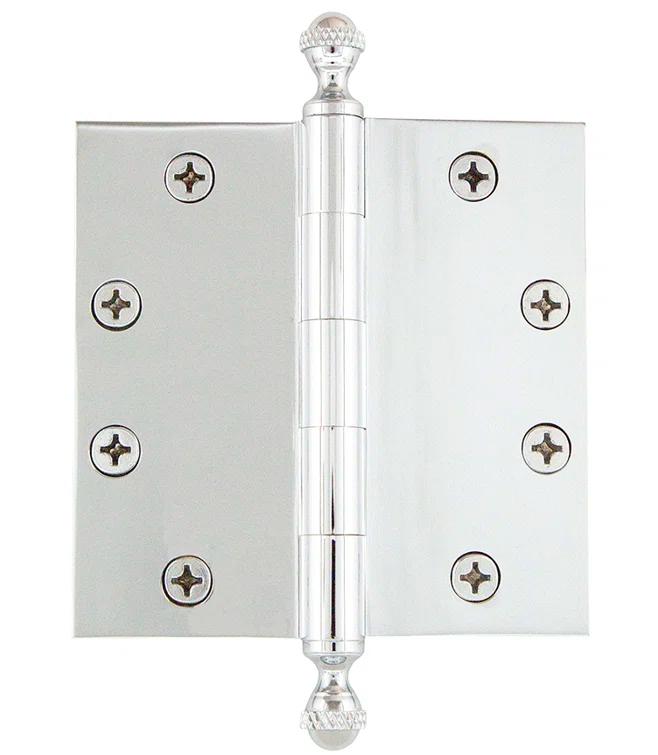 Nostalgic Warehouse 4.5" x 4.5" Steeple Tip Heavy Duty Hinge with Square Corners