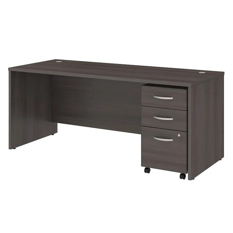 Studio C Executive Office Desk with Mobile File Cabinet