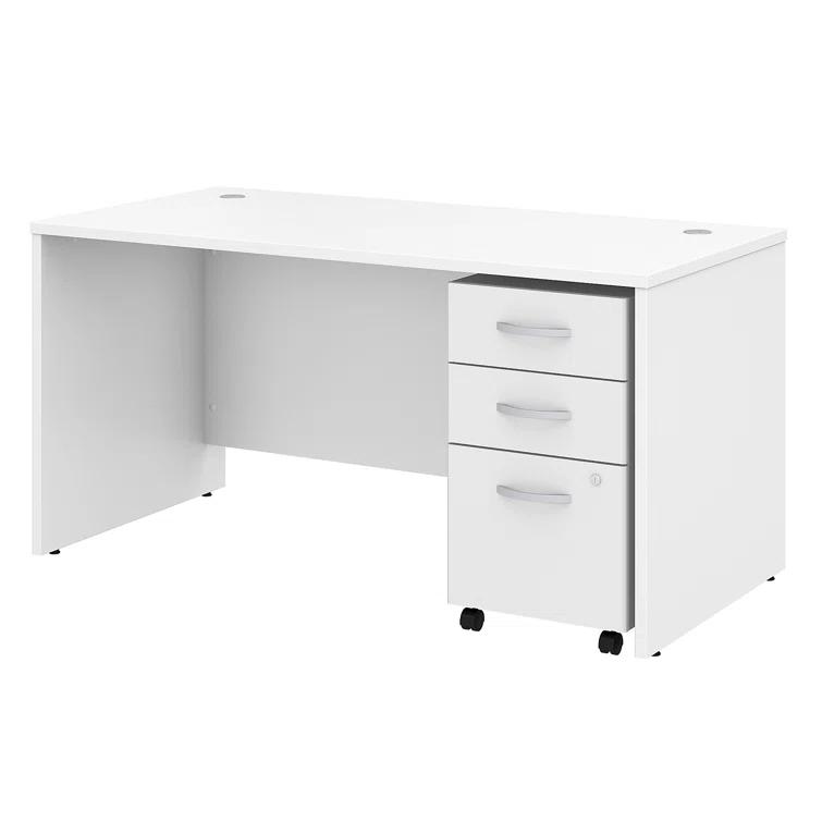 Studio C Executive Office Desk with Mobile File Cabinet