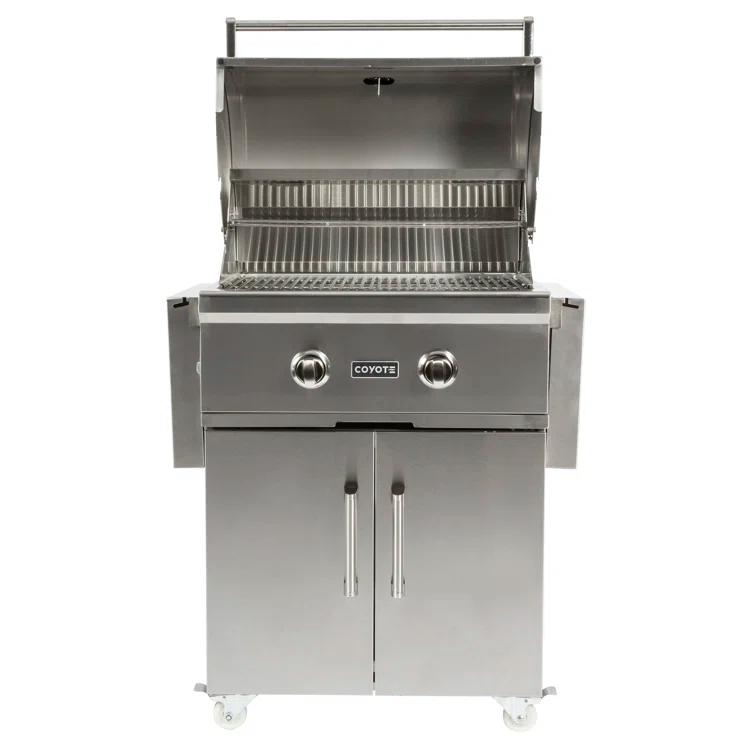 Coyote Grills 2 - Burner Countertop Gas Grill with Cabinet