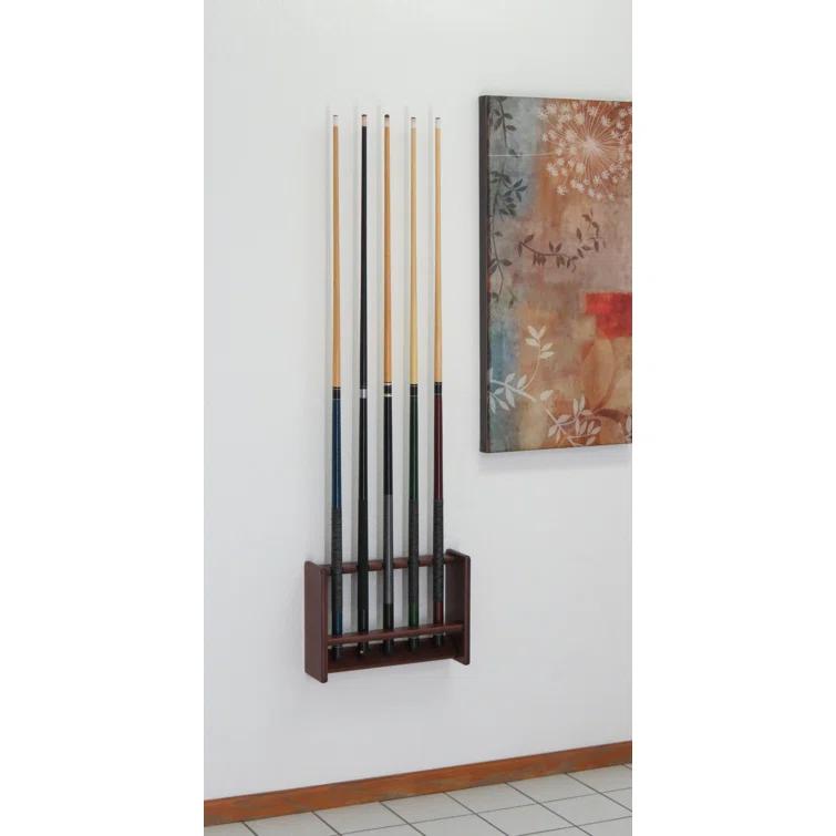 Wooden Mallet Wood Pool Cue Rack