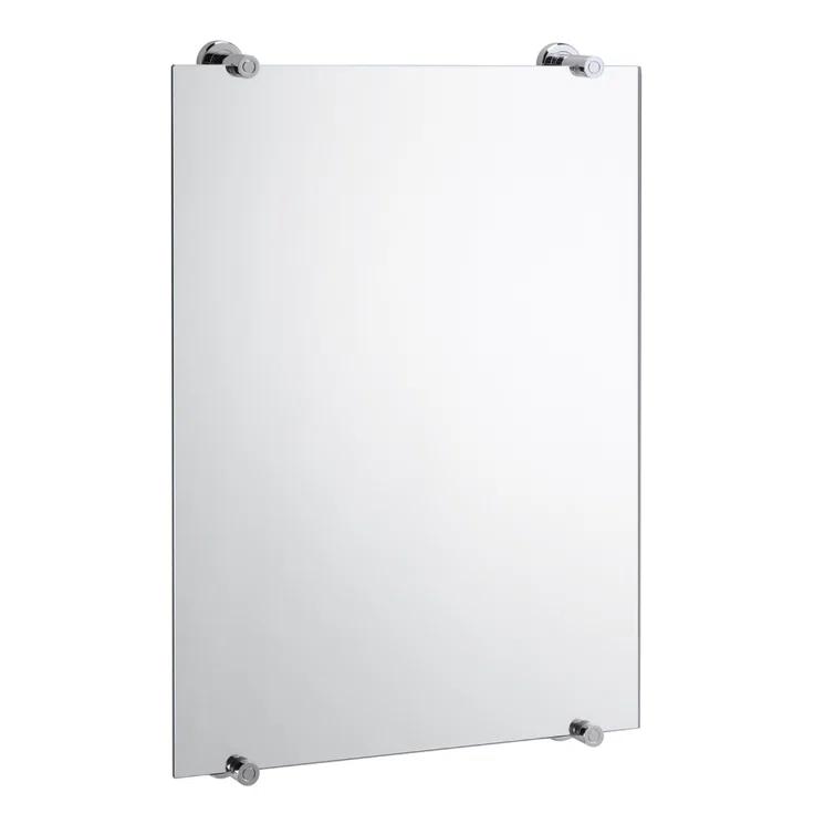 Latitude Wall Mount Frameless Rectangle Bathroom Vanity Mirror | Mount Landscape or Portrait