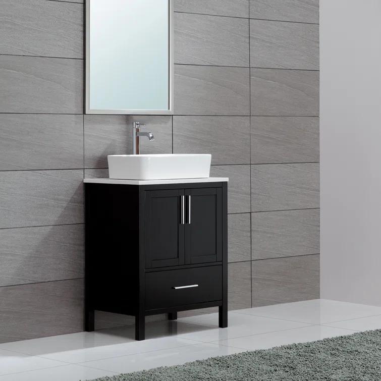 Ceramic Rectangular Vessel Bathroom Sink