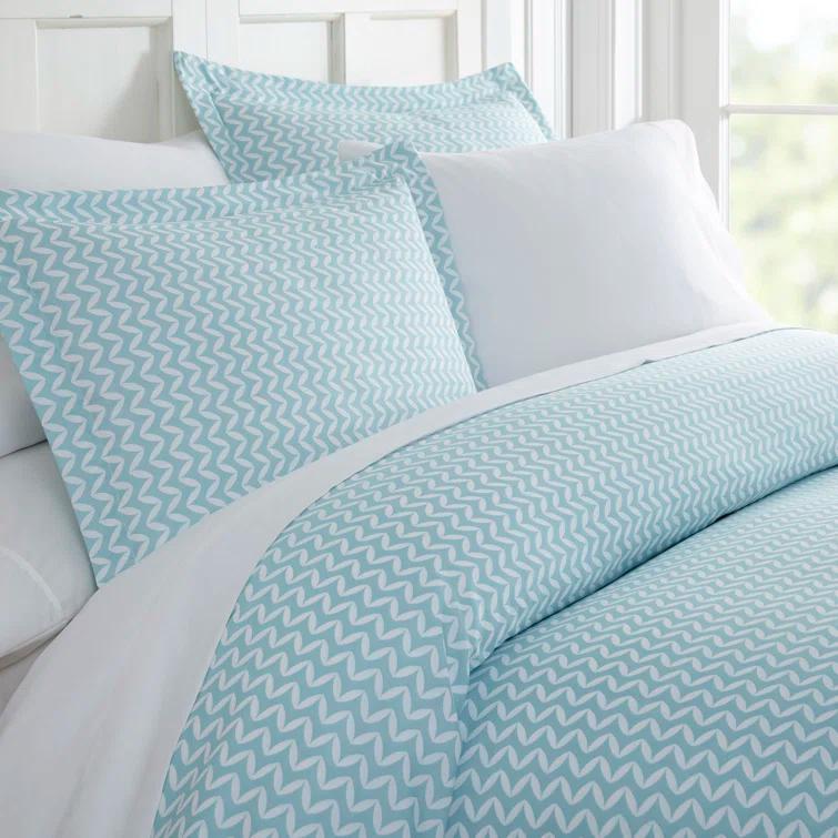 Simply Soft™ Puffed Chevron Pattern Duvet Cover Set