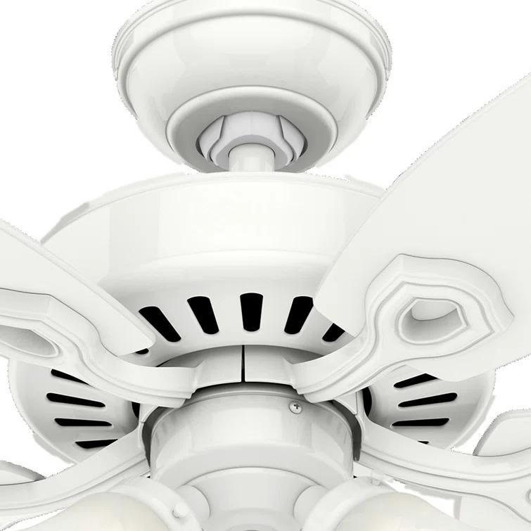 42" Builder 5 - Blade Standard Ceiling Fan with Pull Chain and Light Kit Included