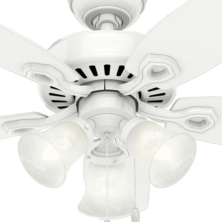 42" Builder 5 - Blade Standard Ceiling Fan with Pull Chain and Light Kit Included