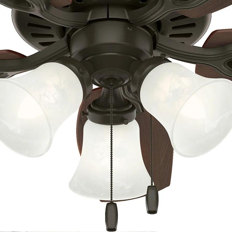 42" Builder 5 - Blade Standard Ceiling Fan with Pull Chain and Light Kit Included
