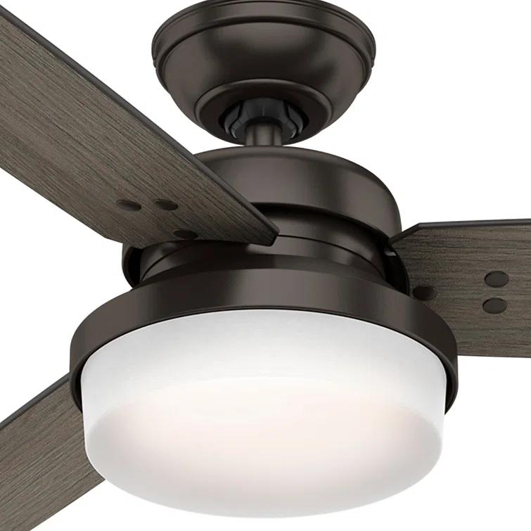 Hunter Fan 52" Sentinel 3 -Blade Standard Ceiling Fan with Remote Control and Light Kit Included