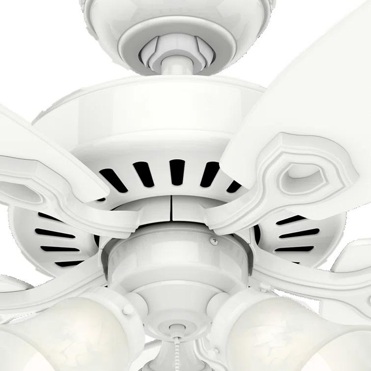 Builder Plus 52"5 - Blade Standard Ceiling Fan with Pull Chain and Light Kit Included