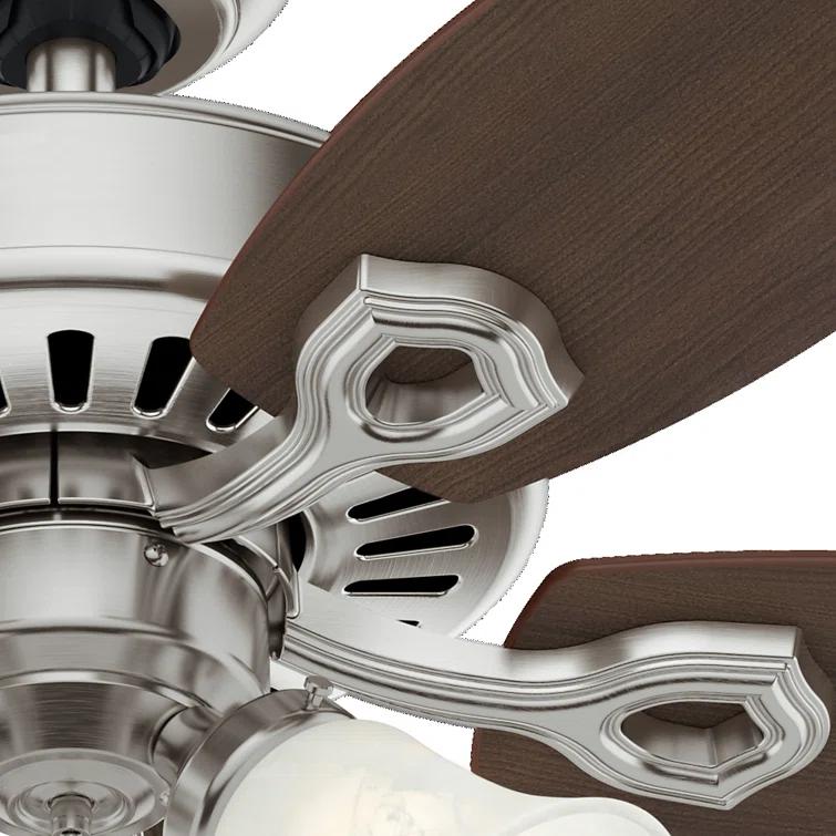 Hunter Fan 42" Builder 5 - Blade Standard Ceiling Fan with Pull Chain and Light Kit Included