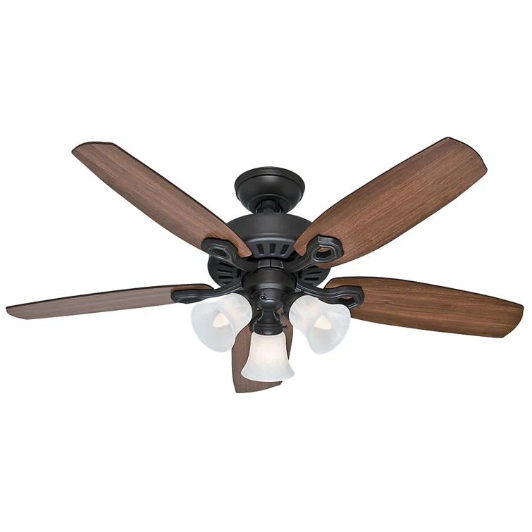42" Builder 5 - Blade Standard Ceiling Fan with Pull Chain and Light Kit Included