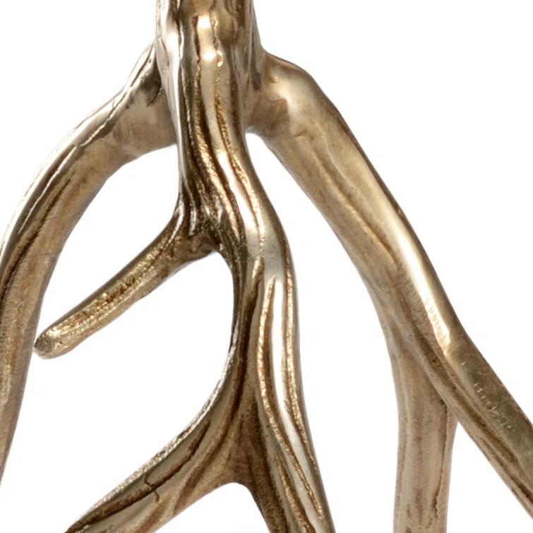 Wildwood Antler Aluminum Tabletop Candlestick (Set of 2)