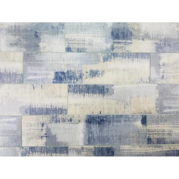 Abolos Nature 4 in. x 16 in. Marble Look Glass Straight Edge Large Format Subway Decorative Kitchen & Bathroom Wall Tile