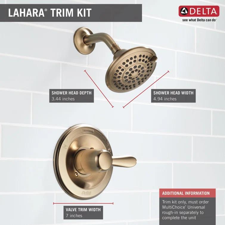 Lahara 14 Series Single-Function Shower Faucet Set, Shower Valve Trim Kit