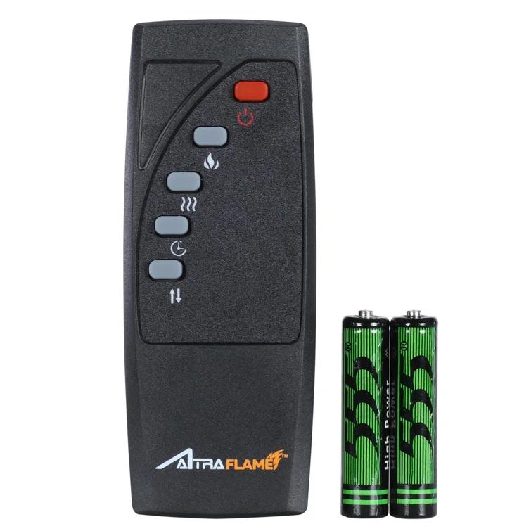 Ameriwood Home Lumina Fireplace Space Heater TV Stand for TVs up to 70", Black Oak