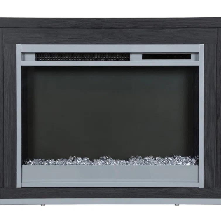 Ameriwood Home Lumina Fireplace Space Heater TV Stand for TVs up to 70", Black Oak