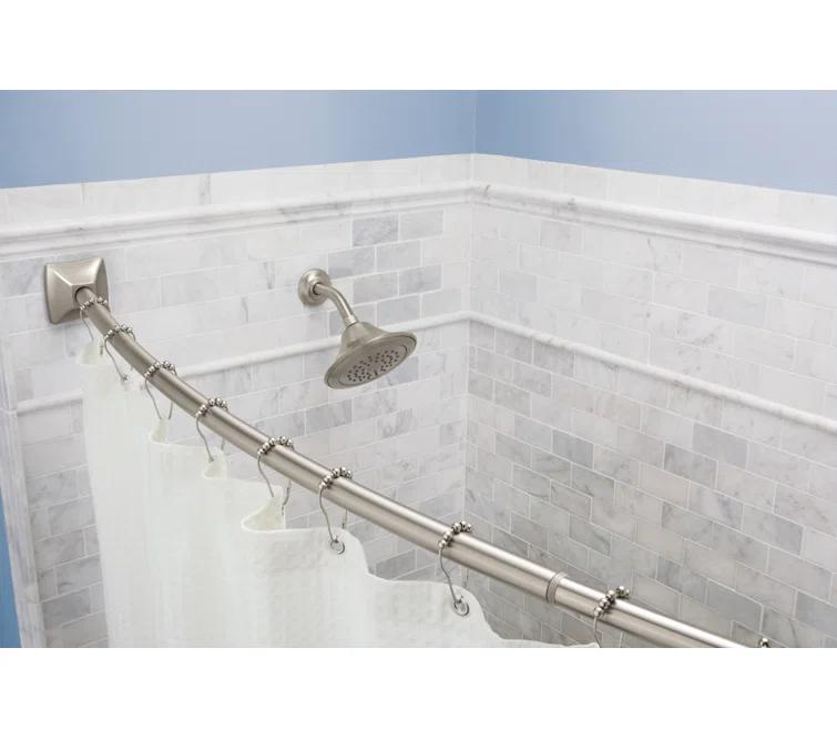 Moen 60-Inch to 72-Inch Permanent Mount Adjustable Curved Shower Rod