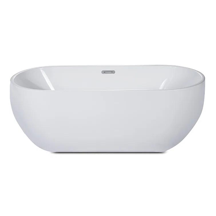59'' x 28'' Freestanding Soaking Acrylic Bathtub