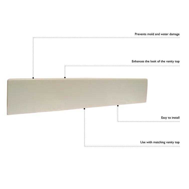 18.3 Inch Universal Cultured Marble Side Splash