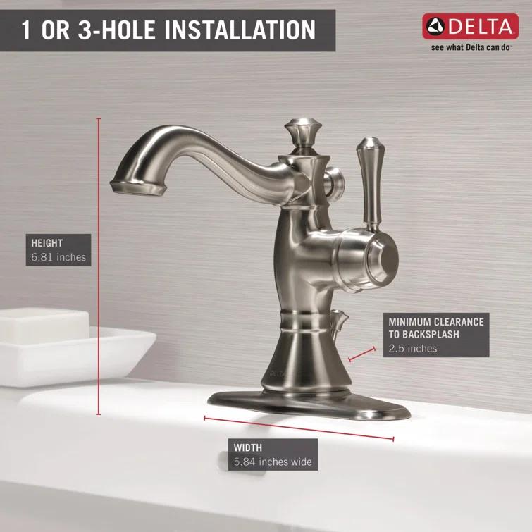 Cassidy™ Single Hole Bathroom Faucet with Drain Assembly