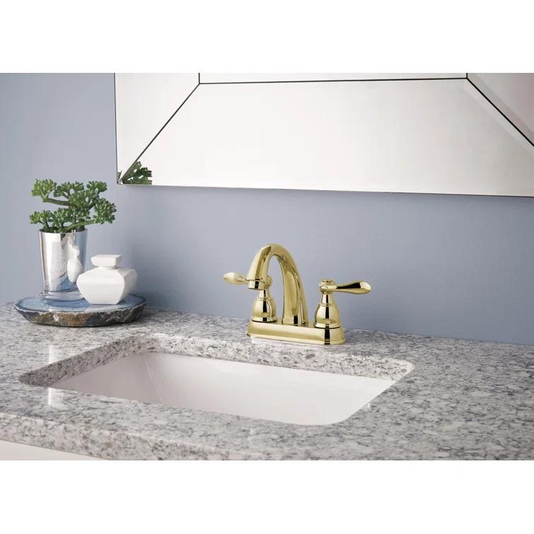 Windemere Centerset Bathroom Faucet with Drain Assembly, 2-handle Bathroom Sink Faucet