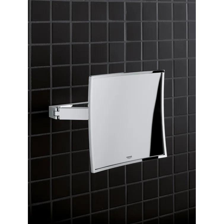 GROHE Selection Cube Modern & Contemporary Magnifying Makeup / Shaving Mirror