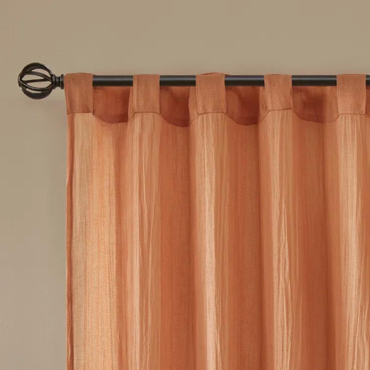 Harper Solid Crushed Curtain Panel Pair