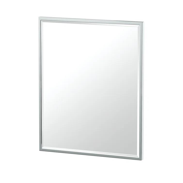 Modern Wall Mount Framed Rectangle Bathroom Vanity Mirror | Decorative Beveled MirrorFor Bedroom, Entryway, Livingroom | Mount Landscape or Portrait