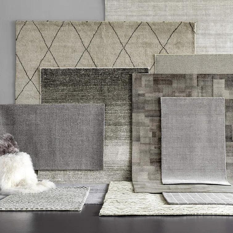 Matrix Grey Hand Tufted Wool Rug